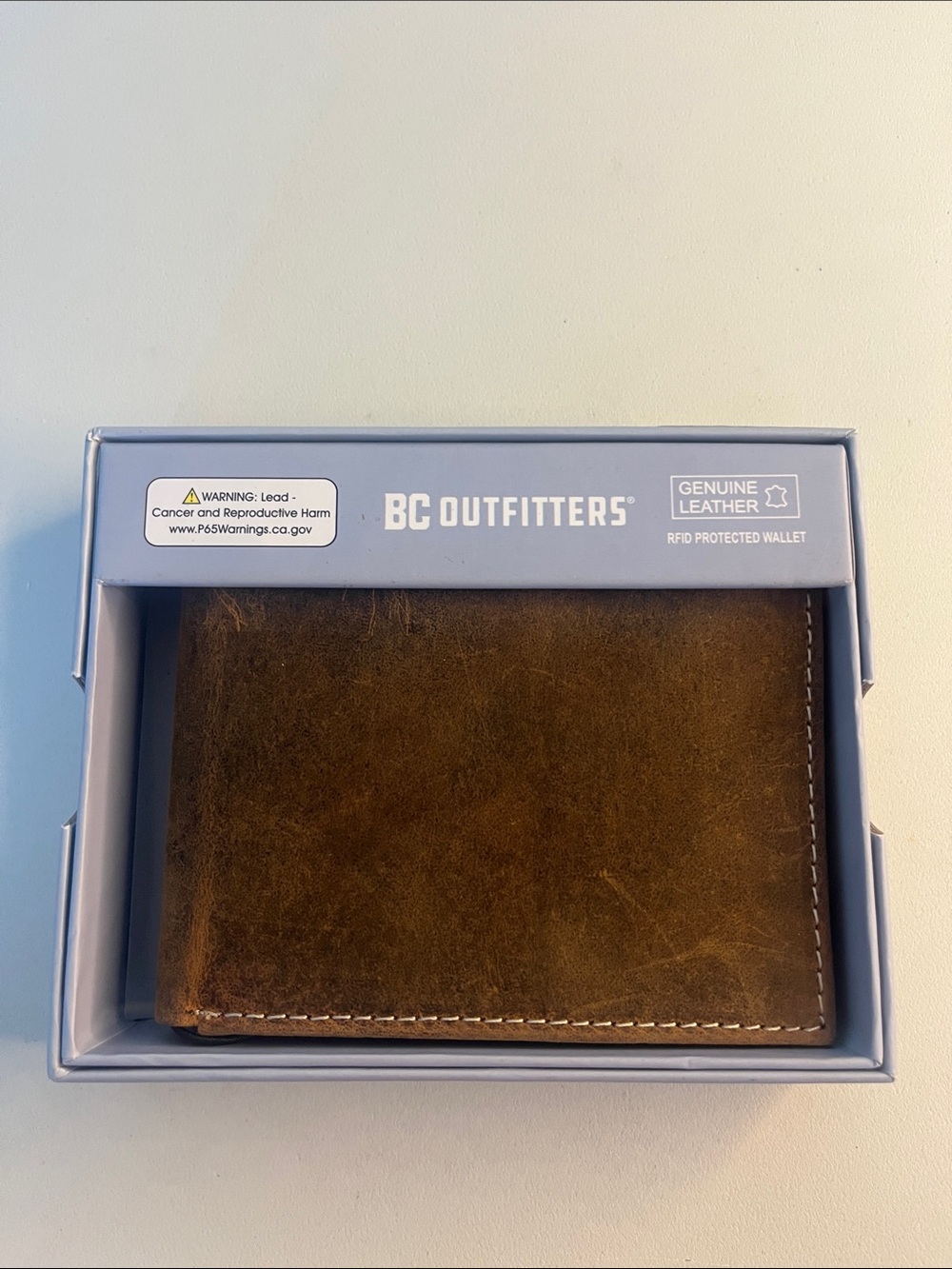 BC Outfitters Genuine Leather Brown Bi-Fold Wallet